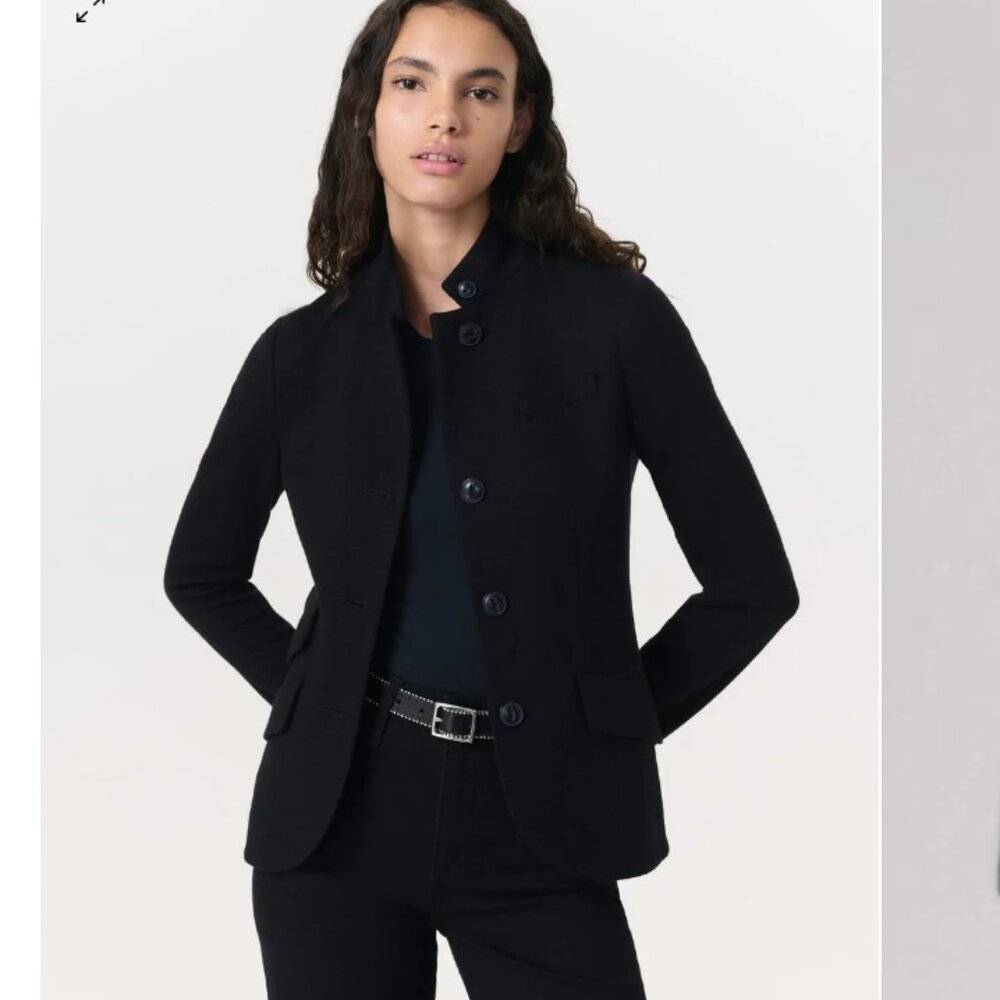 NWT rag & bone Slade Wool Blazer Jacket in Black classic fit